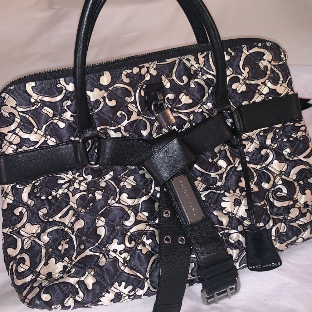 Marc Jacobs Belted Tote Silk Studded Handbag